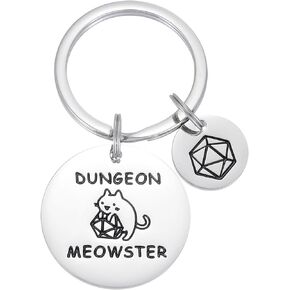 HUTIMY Dungeons And Dragons Gifts for Men Women Adults Him Funny Unique Husband Dungeon D N D Jewelry Dnd Keychain