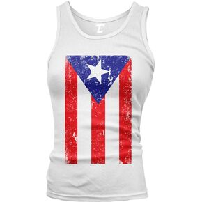 Distressed Puerto Rico Flag - Rican Latino Juniors Tank Top