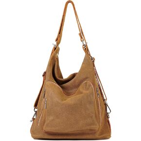 Women Leather Backpack/Purse- Handmade Convertible Hobo Shoulder Bag from Genuine Leather