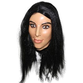 HENGYUTOYMASK Latex Female Mask Rubber Human Woman Face Realistic Overhead Masks Fancy Doll Costume