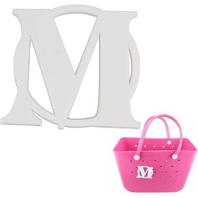 Initials Charm Inserts for Bogg Bag Handbag Beach Tote Accessories 3D Printed Decorative A-Z Alphabet Letters