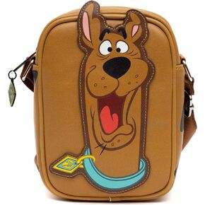 Scooby Doo Bag, Cross Body, Scooby Doo Smiling Face and Spots, Brown, Vegan Leather in Saudi Arabia