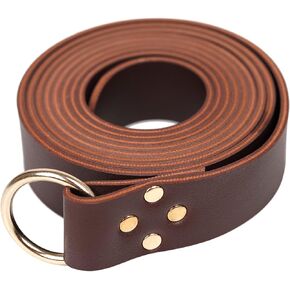Medieval Knight Leather O Ring Belt,Retro Renaissance Viking Pirates Belt Halloween Parties