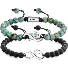 COAI Stone His and Hers Infinity Bracelets for Couples