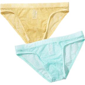 Mens Lace Breathable Underwear Boxers Briefs sexy Panties for Boys Male pouch bulge open Sissy men's lingerie Convex Pack 521