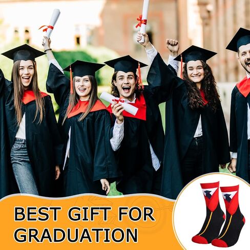 Berlune 20 Pairs Graduation Socks Bulk 2023 Gift Unisex Novelty Congrats Grad Casual Crew Socks Graduation Gifts for Him Her Graduates Classmates and Friends in Saudi Arabia