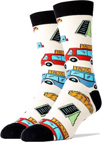 Oooh Yeah Men's Novelty Travel Transport Crew Socks, Fun Funny Sport Car Socks, Crazy Cool Casual Dress Socks in Saudi Arabia