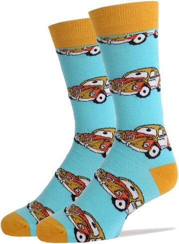 Oooh Yeah Men's Novelty Travel Transport Crew Socks, Fun Funny Sport Car Socks, Crazy Cool Casual Dress Socks in Saudi Arabia