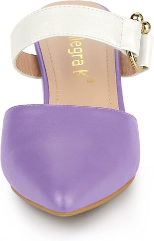 Allegra K Women's Pointed Toe Chunky Heel Dress Mules Pumps in Saudi Arabia