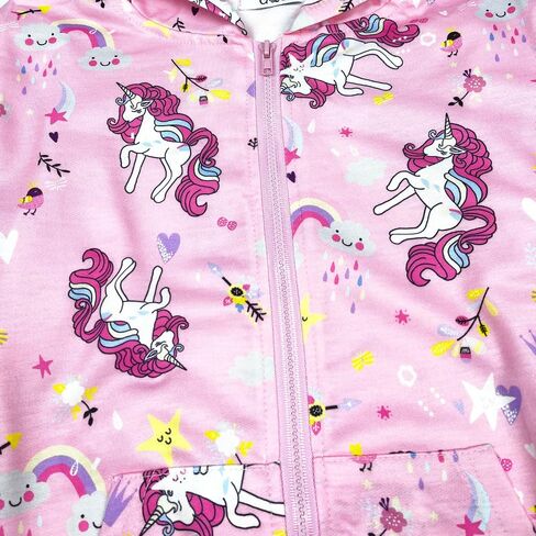 Girls Sweatshirt Cotton Tie Dye Pullover Hoodie Full Zip Unicorn Hoodies 2-6 Years in Saudi Arabia