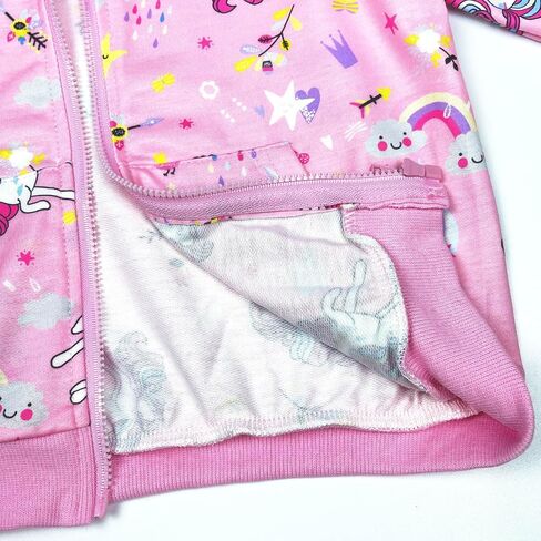 Girls Sweatshirt Cotton Tie Dye Pullover Hoodie Full Zip Unicorn Hoodies 2-6 Years in Saudi Arabia