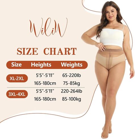 2 Pairs Plus Size Sheer Pantyhose for Women, 20D Ultra Thin High Waist Stockings in Saudi Arabia