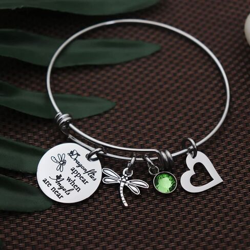 Memorial Gift Dragonflies Appear When Angels are Near Dragonfly Charm Bracelet Keychian Sympathy Jewelry for Her in Saudi Arabia