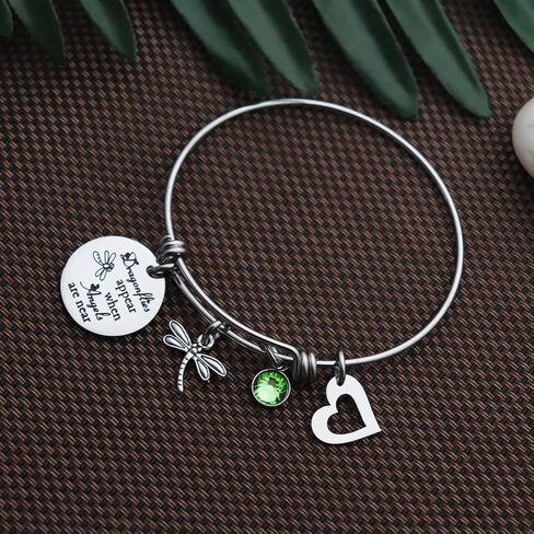 Memorial Gift Dragonflies Appear When Angels are Near Dragonfly Charm Bracelet Keychian Sympathy Jewelry for Her in Saudi Arabia