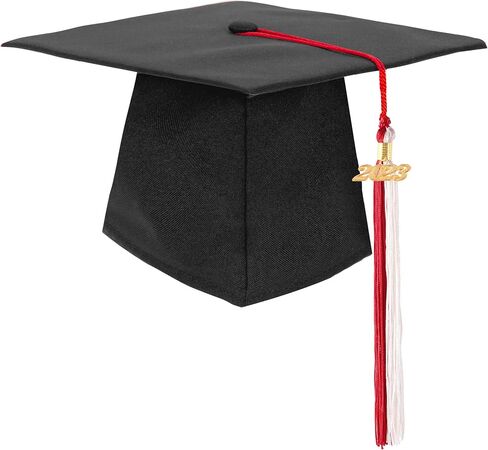 GRADFTY Black Graduation Cap with Tassel 2023/2024 for High School & Bachelor in Saudi Arabia