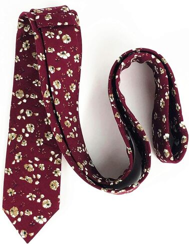 Floral Necktie Men Novelty Ties Peony Floral Printed Skinny Cotton Wedding Ties for Groomsmen in Saudi Arabia