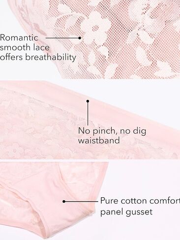 لباس داخلي بكيني نسائي مقاس كبير من Curvy Couture بدون سلسلة من الدانتيل in Kuwait