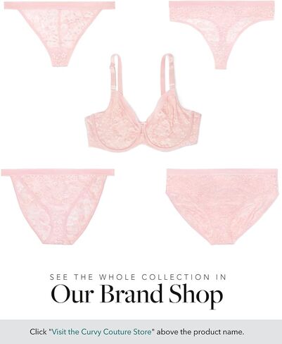 Curvy Couture Women's Plus Size No Show Lace String Bikini Panty in Saudi Arabia