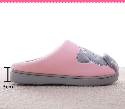 Ladies Cute Cat Animal Plush Slip On Winter Warm Bedroom Shoes Non Slip House Slippers for Women Men in Saudi Arabia