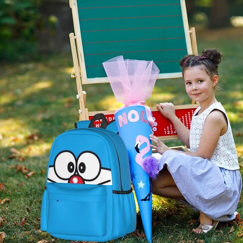 Backpack travel leisure backpack, PVC coated waterproof Oxford cloth material suitable for young boys/girls, with mosaic printed pattern suitable for school backpacks for students aged 5+ in Saudi Arabia