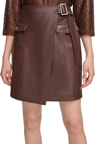 Calvin Klein Women's Pull on Wrap Skirt with Cargo Pocket in Saudi Arabia