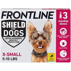 FRONTLINE Shield Flea & Tick Treatment for X-Small Dogs 5-10 lbs., Count of 6
