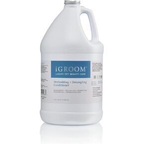 iGroom Deshedding & Detangling Dog Conditioner, Luxury Pet Beauty Care, Loosen Tangles + Unwanted Undercoat, Adds Shine + Volume, Made in USA, Gallon