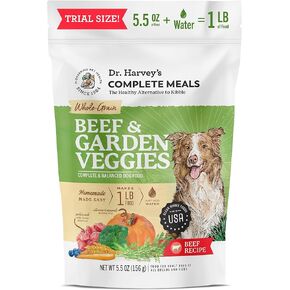 Dr. Harvey's Chicken & Garden Veggies Dog Food, Human Grade Whole-Grain Dehydrated Dog Food with Freeze-Dried Chicken (5 Pounds)