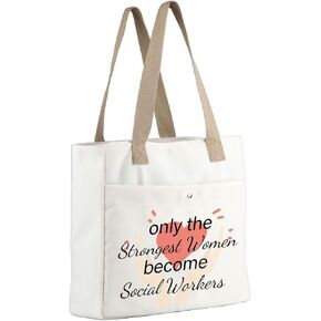 MBMSO Social Worker Tote Bag for Women Social Work Appreciation Gifts Social Worker Graduation Gifts Shoulder Shopping Bag
