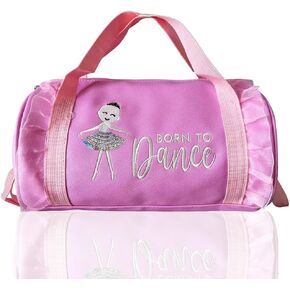 حقائب الرقص من بينك برينسس بايل للفتيات الصغيرات من الباليرينا للأطفال الصغار مع جيب مزدوج الطبقات وحزام قابل للتعديل لأحذية Tutu in Kuwait