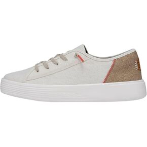 Hey Dude Cody (LTT) Craft Linen White Size 7 | Women's Shoes | Women's Casual Sneakers | Comfortable & Light-Weight