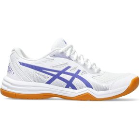 ASICS Women's Upcourt 5 Indoor Sport Shoe, 7, White/Cosmos