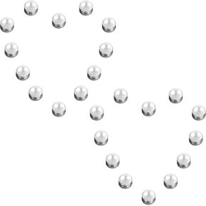 24 Sets Wedding Veil Weights Magnetic Diamonds- 0.4 Inch Bridal Veil Weights Magnetic Double-Sided Artificial Diamonds for Wedding Bridal Decoration