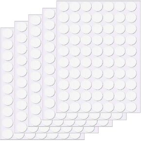 Double Sided Dots Traceless Clear Putty Sticky Stickers Removable Reusable Transparent No Traces Adhesive Sticker Waterproof Small Stickers for Classroom Festival Decoration (350 Pieces, 20 mm)