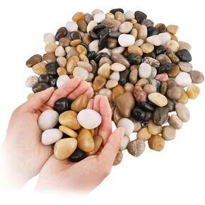 WHANLEY L&Q 5 LB Decorative Stones(1.5~2.5 Inches) Polished Pebbles,Rocks for Plants,Landscaping Stones,Vase Filler,Aquarium Gravel,River Rock,Pebbles for Indoor,Rocks,Fish Tank Gravel