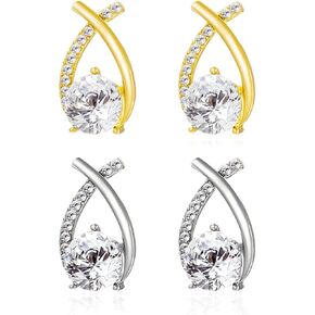 Halolux Lymphvity Germanium Earrings Atheniz Lymphatic Earrings Halolux Lymphatic Germanium Earrings Lymphatic Drainage Earrings Sparkle CZ Zircon Hoop Earrings for Women Girls