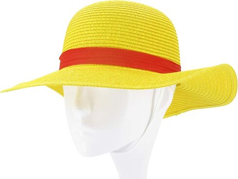Straw Hat Red Ribbon Performance Animation Cosplay Accessories Hat in Kuwait