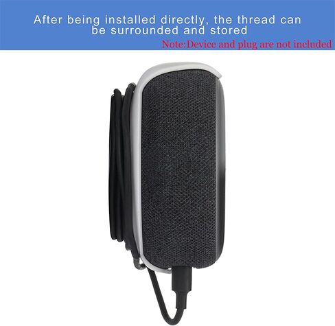 Echo Dot Wall Mount Holder for 3rd Generation, Built-in Cable Management Space-Saving Accessories for Dot(3rd Gen) Smart Speakers, with Sticking Tape and Drill Nail-Black in Kuwait