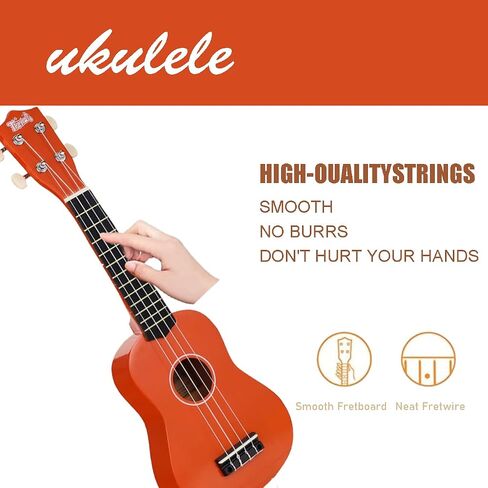 Trendy Soprano Ukulele for Beginners 21 Inch Hawaiian Ukelele for Adult Student with Gig Bag (Brown) in Saudi Arabia