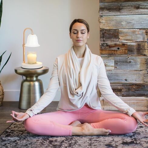 مصباح تدفئة الشموع من يوبيتيا - سخان شموع قابل للتعديل بارتفاع، مصباح شمعة لشموع الجرة كبيرة الحجم، مصباح شمع كهربائي لتدفئة الشمع مع لمبتين (أسود) in Kuwait