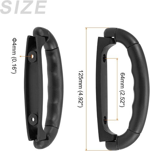 METALLIXITY Luggage Handle (125mm/4.92") 1Pcs, Plastic Pull Handle Grip Replacement - for Home Box Case Suitcase, Black in Kuwait