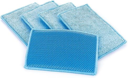 The Rag Company - Jersey Bug Scrubber Pads - Terry Weave, Easily and Safely Trap Bug Splatter in Sponge, Safe on All Finishes, 4in x 6in, Blue (5-Pack) in Saudi Arabia