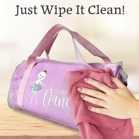 حقائب الرقص من بينك برينسس بايل للفتيات الصغيرات من الباليرينا للأطفال الصغار مع جيب مزدوج الطبقات وحزام قابل للتعديل لأحذية Tutu in Kuwait