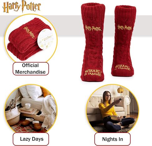 Harry Potter Slipper Socks, Women Knitted Fluffy Socks, Xmas Stocking Fillers in Saudi Arabia