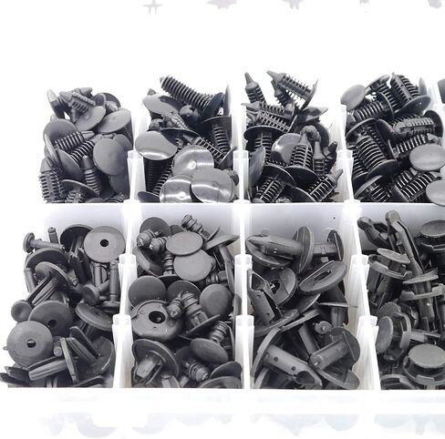 330Pcs 12Sizes Car Plastic Rivets Fasteners Push Type Pin Rivets Clips Trim Kit for Ford Honda GM Acura Chrysler ETE in Saudi Arabia