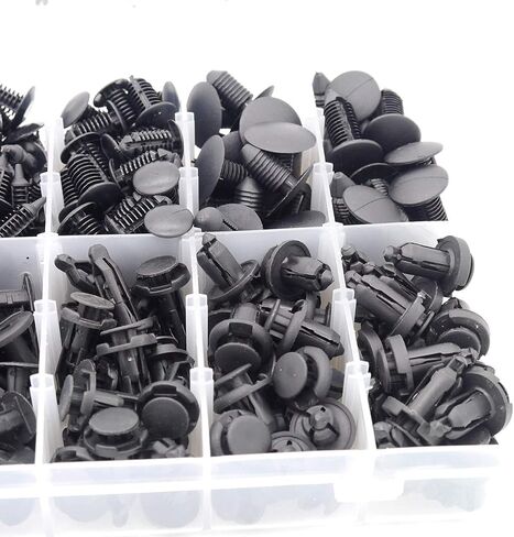 330Pcs 12Sizes Car Plastic Rivets Fasteners Push Type Pin Rivets Clips Trim Kit for Ford Honda GM Acura Chrysler ETE in Saudi Arabia