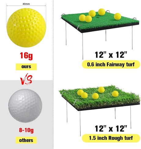 Pop Up Golf Chipping Net, Indoor/Outdoor Golfing Target Net Collapsible Portable Golf Hitting Net with 15 Training Balls and 2 Hitting Mats for Backyard Driving and Swing in Saudi Arabia