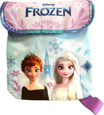 Frozen Elsa & Anna Girl's Crossbody Passport Bag Purse - Purple in Saudi Arabia