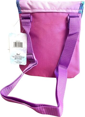 Frozen Elsa & Anna Girl's Crossbody Passport Bag Purse - Purple in Saudi Arabia