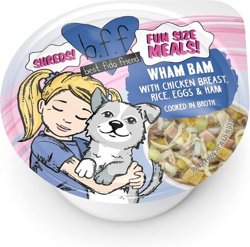 وجبات Weruva Best Fido Friend ذات الحجم الممتع للكلاب، حزمة متنوعة من نزهة الكلاب من الصعب إرضاءه، كوب 2.75 أونصة (حزمة من 8) in Kuwait